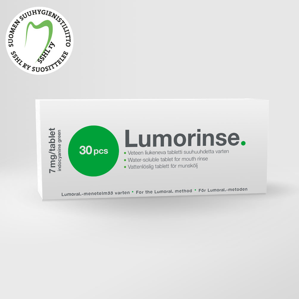 Lumorinse-suuhuuhdetta saa nyt 30 tabletin pakkauksessa!